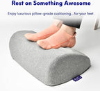 C CUSHION LAB Foot Rest for Under Desk at Work - Adjustable Memory Foam Foot Rest for Office Chair & Gaming Chair - Ergonomic Design for Back & Hip Pain Relief - Wellness Green