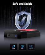 ORICO External USB 3.0 to SATA Hard Drive Lay-Flat Docking Station for 2.5 or 3.5in HDD, SSD Up to 24TB [Support UASP]