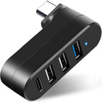 VIENON 4-Port USB C Hub [90°/180° Degree Rotatable], USB C Adapter Splitter, USB Extender for MacBook, iMac, Surface, and More C Port Laptop