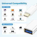 USB C Male to USB Female Adapter Cable, USB Type C to USB Adapter 2 Pack OTG Cable High Speed USB to USB C Converter Compatible with MacBook Pro/Air, iPad Pro, Samsung Notebook, Smartphone
