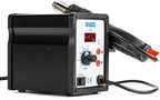 CREWORKS 858D Rework Station, 110V SMD Soldering Rework Station with Hot Air Heat Gun Set, LED Digital Temperature Display Screen Electric Desoldering Welding Iron Kit for Electronics Repairing