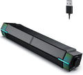Jeecoo M20 Bluetooth Computer Speakers for PC Desktop Monitor, Gaming PC Sound Bar - Wired USB-Powered, Superb Stereo Sound, with Gradient RGB Lighting - Combine/Separate to Customize Your Desk