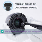 Foto&Tech Lens Pen Cleaning System for Canon Nikon Sony Panasonic Fujifilm Olympus Pentax Sigma DSLR/SLR/Evil/Film Camera with Foto&Tech Velvet Bag (2 PCS, Black)