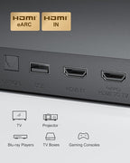 ULTIMEA 7.1CH Surround Sound System for TV, Soundbar with Dolby Atmos, 6.5" Wireless Subwoofer, APP Control, 4 Wired Surround Speakers, Peak Power 460W Soundbar for TV, Poseidon D80 (New 2025 Model)