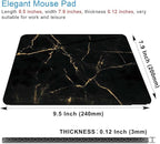 Marble Mouse Pad - Black & Gold, Modern Marbling, Custom Designs, Portable Non-Slip Rubber Base Wireless Laptop Pad