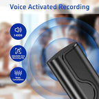 64GB Magnetic Voice Recorder, 800H/35 Days Continuous Recording, Voice Activated Audio Recorder with Stereo Mic, Portable for Lectures, Meetings, Interviews (Black)