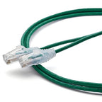 TRUECABLE Cat6 Component Rated Patch Cable, Unshielded (U/UTP), 7ft, Green, 28AWG Solid Copper, Snagless 10G High-Speed Ethernet Cable, PoE++ 4PPoE 100W, UL Listed, RoHS-3, 1 Pack