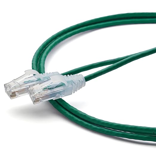 TRUECABLE Cat6 Component Rated Patch Cable, Unshielded (U/UTP), 5ft, Green, 28AWG Solid Copper, Snagless 10G High-Speed Ethernet Cable, PoE++ 4PPoE 100W, UL Listed, RoHS-3, 1 Pack