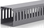 ZhiYo 66in(4X L16.5in) Professional Server Rack Cable Management Raceway, H2in x W2in Cable Raceway Kit, Electrically Safe PVC Open Slot Wire Raceway for Under Desk/Computer/Network Cords, Grey