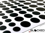 BLOCKED Stackable Webcam/Camera Vinyl Covers | 95 Low-Tack Restickable Webcam Sticker | 5-Sizes | Black 95-Pack (Muted Matte)