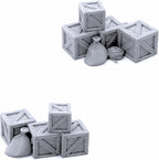 Cargo Piles DND Terrain Compatible with Dungeons and Dragons, Warhammer 40k, 28mm Miniature Wargaming, Tabletop RPGs, Wargame Scenery
