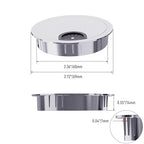 2 Pack Desk Grommet 2-3/8 Inch 60mm, Zinc Alloy Computer Desk Wire Hole Cover, Office Desktop Cord Cable Hole Metal Ring, Silver Tone
