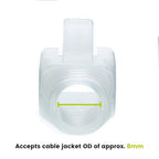 trueCABLE RJ45 Strain Relief Boots, 8.0mm Slip-On PVC Plug Cover, Transparent, 100 Pieces