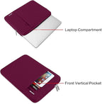 MOSISO Laptop Case 12.3 inch, 11.6-12.3 inch Laptop Sleeve Compatible with MacBook Air 11.6, Acer HP Dell Lenovo Samsung, Surface Pro, Polyester Vertical Computer Sleeve Bag with Pocket, Wine Red