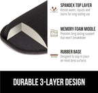 GORILLA GRIP Silky Memory Foam Wrist Rest for Computer Keyboard, Mouse, Ergonomic Design for Typing Pain Relief, Desk Pads Support Hand and Arm, Mousepad Rests, Stain Resistant, 2 Piece Pad, Black
