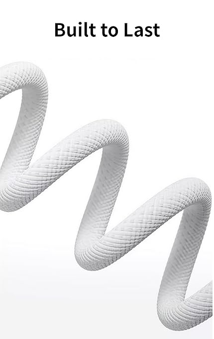 [1ft 2-Pack] Woven USB-C Cable for Apple iPhone 16 Pro Max Charger MFi Certified Short CarPlay USB to USB C Cord Fast Charging for 16Plus/15 Pro Max/15Pro/16 Pro/16/15/Airpods Pro 2/iPad Air (White)