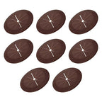 PATIKIL Desk Grommet 2-1/16", 8 Pcs Round Cable Grommet Cord Hole Cover with Adhesive Tape Flexible Table Wire Organizer for Office Home Table Countertop, Deep Brown