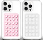 Anteel Medium-Sized Silicone Suction Phone Case Adhesive Mount, Enhanced Suction Power and Upgraded Thickened Sticky Phone Grip, Durable, Hands-Free Sticky Phone Holder, 2.28"x3.46" (LPK&TP)