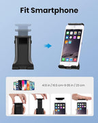 Moukey Tablet Holder for Microphone Stand, Adjustable Mic Music Stand Phone Holder Mount, Compatible with iPad, iPhone, Android, All 4.7 to 12.9 Inches Tablets & Smartphones