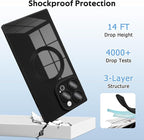 Designed for iPhone 15 Pro Max Case Compatible with Magsafe Cover Camera Lens Protector Military Grade Protection Shockproof Soft TPU Slim Magnetic Phone Case for iPhone 15 Pro Max Black