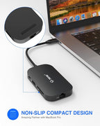 USB C Hub, 9-in-1 Type C Hub with 4K USB C to HDMI, Ethernet Port, USB-C Power Delivery (PD) Port, 2 USB 3.0 Ports, USB 2.0 Port, SD/TF Card Reader, Compatible with MacBook Pro Air and Type C Laptops
