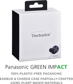 Technics Premium Hi-Fi True Wireless Bluetooth Earbuds with Advanced Noise Cancelling, 3 Device Multipoint Connectivity, Wireless Charging, Hi-Res Audio + Enhanced Calling - EAH-AZ80-K (Black)
