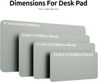 YSAGi Leather Desk Protector, Office Mat, Large Mouse Mat, Non-Slip PU Leather Blotter, Laptop Desk Pad, Waterproof Writing Pad for Office and Home (Grayish Green, 47.2" x 23.6")