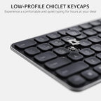 Rapoo 9360M Wireless Keyboard and Mouse Combo, Blade-Series E9310M 99-Key Ultra-Thin Keyboard and M300G Silent Mouse, Support 4 Devices, Quiet, Compact, Battery Powered, for Windows/Mac/Linux/Chrome