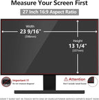 27 Inch Computer Privacy Screen Shield [2 Pack] for 16:9 Widescreen Desktop Monitor - Anti-Glare Blue Light Privacy Filter and Anti Spy Privacy Screen Protector Film