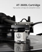 ANGELS HORN High Fidelity Vinyl Record Player, Bluetooth Turntable, 2 Speed Belt Drive, Built-in Preamp, Adjustable Counterweight,Magnetic Cartridge (Black)