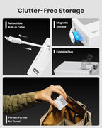 Gitryin 1 Lightning Retractable Wall Charger and 12-in-1 Desktop Charging Station with 4 Type-C Retractable Wall Chargers