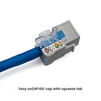 trueCABLE Cat6 Keystone Jack, Unshielded (UTP), 90 Degree Punch-Down, PoE++ (4PPoE) 100W, UL Listed, ETL Verified, ANSI/TIA Certified, Modular RJ45 Female, Gray, 12 Pack