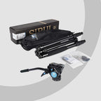 SIRUI Aluminum Camera Tripod Monopod with VA-5 Fluid Pan Head, 62.6″Heavy Duty Tripod Kit for DSRL, Binocular, Spotting Scope, Quick Release Plate, 1/4" 3/8" Screws, Payload 6.6lbs -Traveler VA