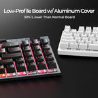 RGB Mechanical GamingKeyboard, 78 Keys Hot-Swap Mechanical Keyboard With Magnetic Red Switches, Ergonomic Keyboard with Aluminum Cover/Media Keys/Software/Dual System WiredKeyboard for PC/Mac Gamer