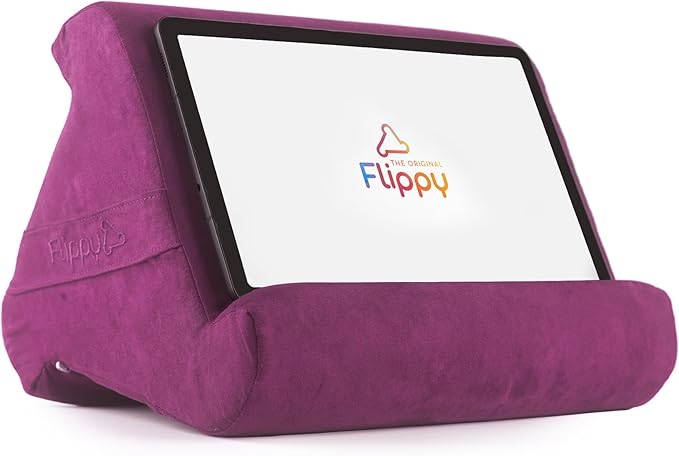 Flippy Tablet Pillow Stand - Cushion Tablet Stand & Holder, Bed Support for Lap and Desk, Compatible with Phone & Book Reading: Kindle, iPad Pro, iPhone & Samsung - Orchid You Not
