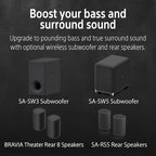 Sony BRAVIA Theater Bar 9 Soundbar for TV Surround Sound Home Theater with 13 Speakers, Dolby Atmos/DTS:X, 360 Spatial Sound Mapping, HDMI 2.1 and Supports Spotify Connect/Apple AirPlay (HT-A9000)