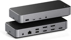 Satechi 13 in 1 Triple 4K USB C Docking Station, 100W Charging, 2 DP, 3 HDMI, 2 USB C, 3 USB-A, Gigabit Ethernet, and Audio Jack for Mac/Windows, MacBook Air/Pro M4/M3/M2/M1, DisplayLink Required