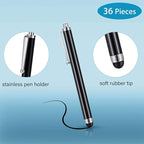 Outus 36 Pcs Stylus Pen for Universal Capacitive Touch Screens Devices, Stylus Pen Compatible with Tablet for Classroom Travel Olders Friendly(Black)