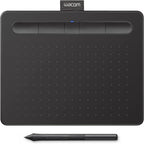 Wacom Intuos Small Bluetooth Graphics Drawing Tablet, 4 Customizable ExpressKeys, Portable for Teachers, Students and Creators, Compatible with Chromebook Mac OS Android and Windows - Black