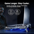 Thermoelectric Laptop Cooling Stand with 5 Fans - Adjustable Height for Laptops up to 19", Compatible with MacBook, Alienware, ROG & Gaming Laptops