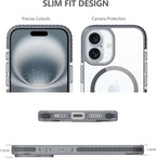 BELTRON Belt Case for iPhone 16 Plus, Slim Protective Transparent Case & Rotating Belt Clip Holster Combo (Compatible with MagSafe)
