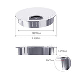 Desk Grommet 2-1/8 Inch 53mm, Zinc Alloy Computer Desk Wire Hole Cover, Office Desktop Cord Cable Hole Metal Ring, Bright Silver