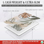 CISSOOK Compatible with MacBook Air 13.6 inch Case 2025 2024 2022 Release A3240 A3113 A2681, Tropical Hard Shell Case with Keyboard Cover for MacBook Air 13 inch M2 M3 M4 Chip