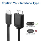 Master Cables USB C to Micro B Cable 0.5 Metre USB C Hard Drive Cable Compatible with Toshiba Canvio Seagate WD Element External Hard Drives SSD HDD Galaxy S5 Camera Tablets Phones etc.