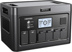 GRECELL Solar Generator 2400W Portable Power Station, 1843Wh UPS Backup LiFePO4 Battery Supply with 11 Outlets(4 2000W AC Outlets,2 PD100W), 2Hrs Quick Charge for Home Emergency RV Trip Van (H2400)