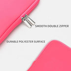 RAINYEAR 11-11.6 Inch Laptop Sleeve Case Soft Lining Carrying Bag Padded Protective Cover Compatible with 11.6" MacBook Air for 11" Notebook Computer Tablet Chromebook (Bright Pink, Upgraded Version)