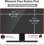 22 Inch Computer Privacy Screen Shield [2 Pack] for 16:10 Widescreen Desktop Monitor - Anti-Glare Blue Light Privacy Filter and Anti Spy Privacy Screen Protector Film