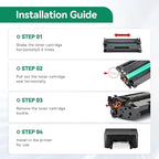 148A Toner Cartridge Black 2-Pack Compatible for HP 148A 148X W1480X W1480A for HP Laserjet Pro 4001dw 4001dn 4001n MFP 4101fdw 4101fdn 4101dw Printer
