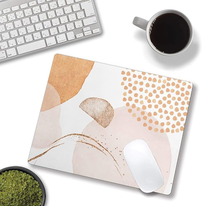 Mouse Pad, Abstract Design Mouse Pad, Washable Square Cloth Mousepad for Office Laptop, Non-Slip Rubber Computer Mouse Pads for Wireless Mouse, Cute Mouse Pads for Desk