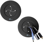 3in TV Cable Hider Wall Kit, YCLYC Large TV Cord Hider for Wall Mounted TV, TV Cord Covers for Wires on Wall Kit, Behind in Wall Cable Management Kit, Black TV Wire Hider for Wall (2Pack)